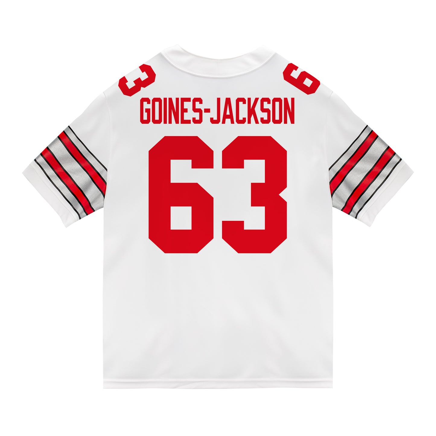 Ohio State Buckeyes Nike #63 Julian Goines-Jackson Student Athlete White Football Jersey