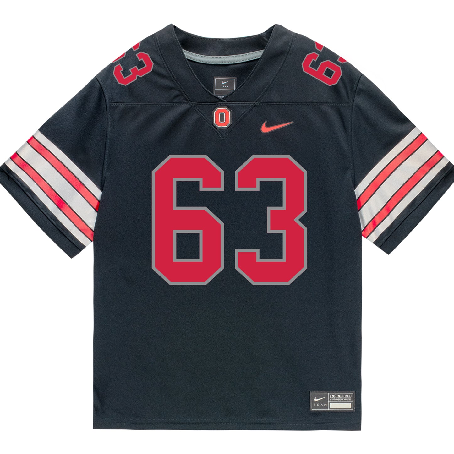 Ohio State Buckeyes Nike #63 Julian Goines-Jackson Student Athlete Black Football Jersey