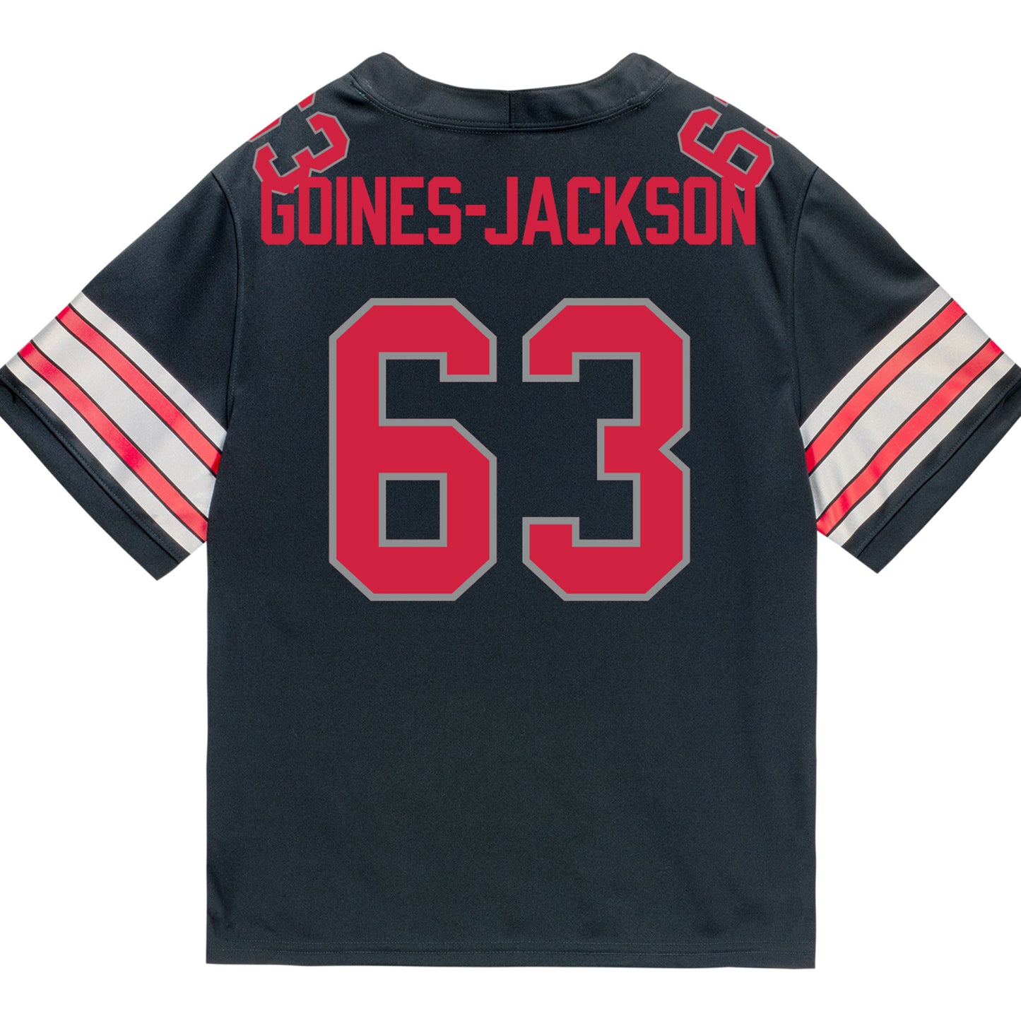 Ohio State Buckeyes Nike #63 Julian Goines-Jackson Student Athlete Black Football Jersey