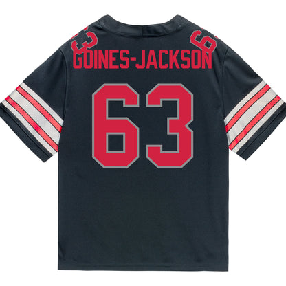 Ohio State Buckeyes Nike #63 Julian Goines-Jackson Student Athlete Black Football Jersey