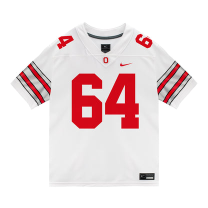 Ohio State Buckeyes Nike #64 Simon Lorentz Student Athlete White Football Jersey
