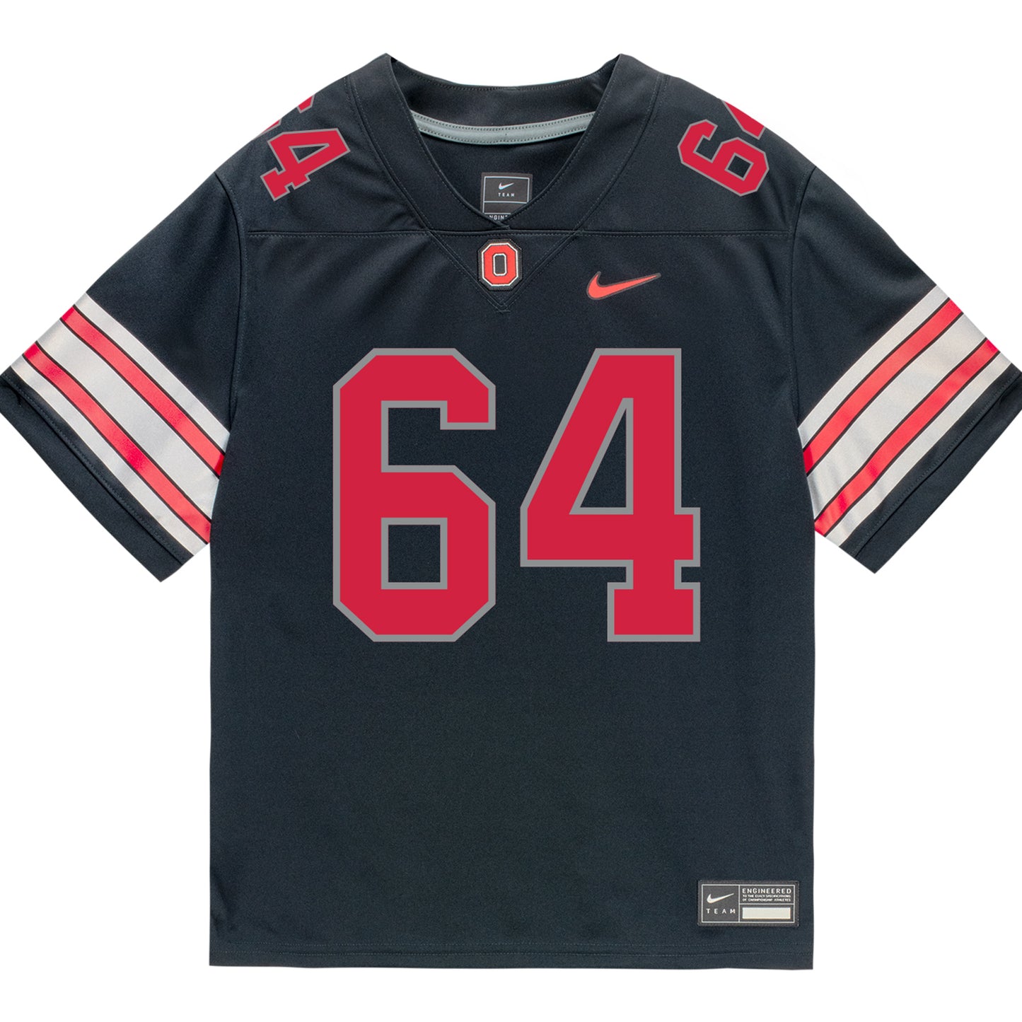 Ohio State Buckeyes Nike #64 Simon Lorentz Student Athlete Black Football Jersey