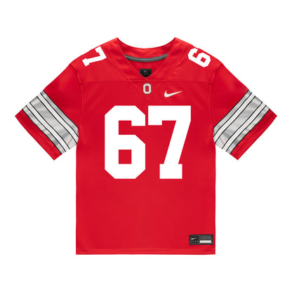 Ohio State Buckeyes Nike #67 Austin Siereveld Student Athlete Scarlet Football Jersey
