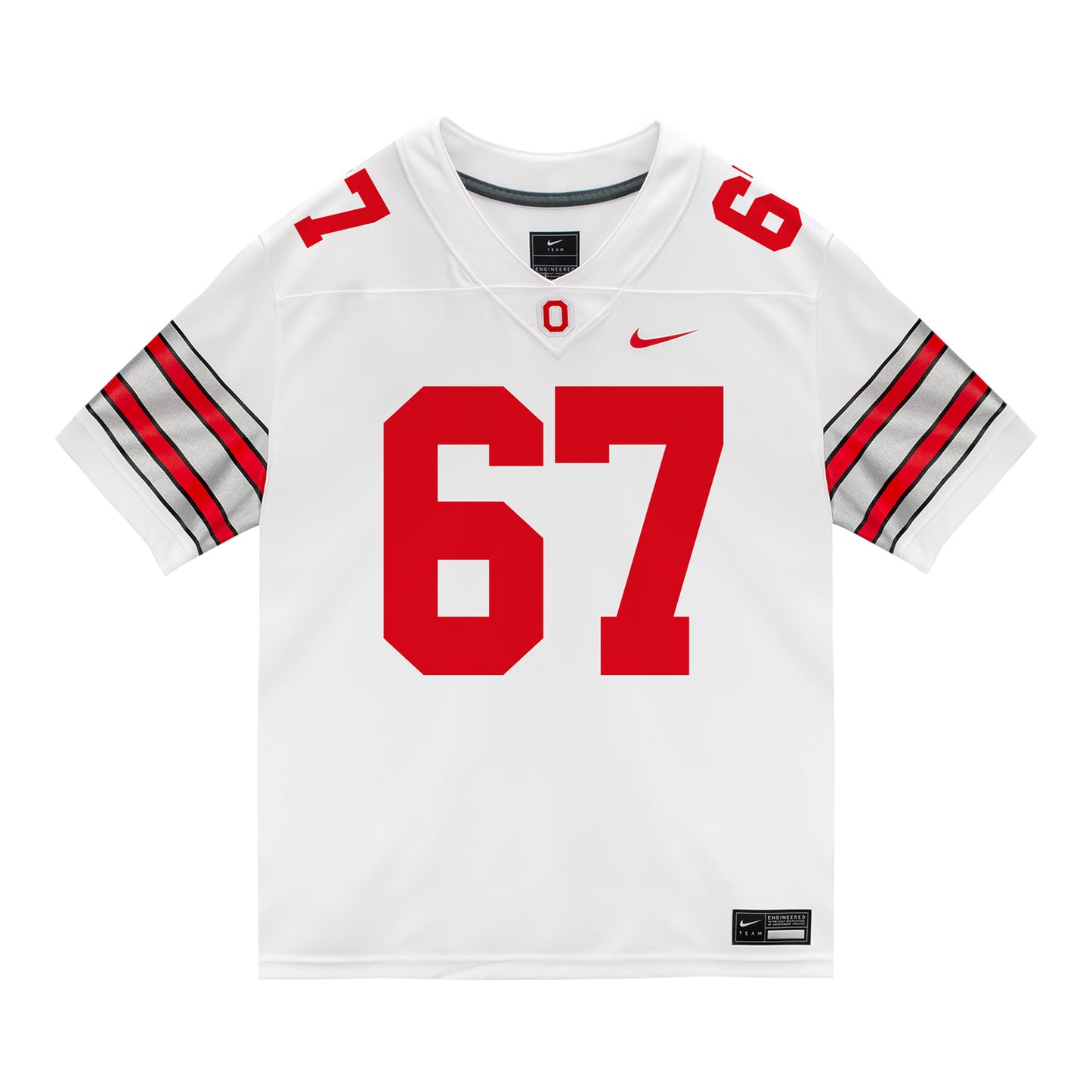Ohio State Buckeyes Nike #67 Austin Siereveld Student Athlete White Football Jersey