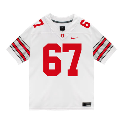 Ohio State Buckeyes Nike #67 Austin Siereveld Student Athlete White Football Jersey