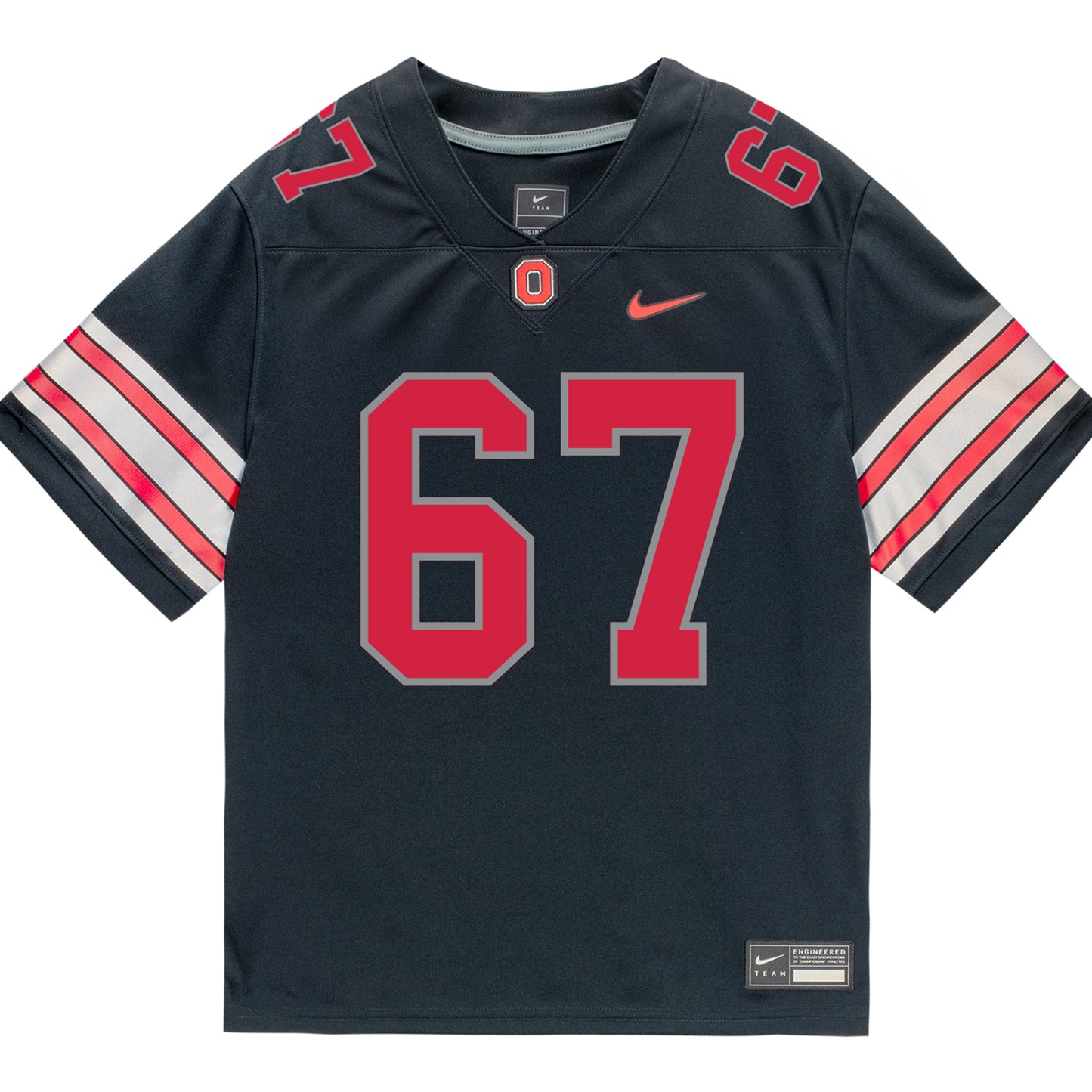 Ohio State Buckeyes Nike #67 Austin Siereveld Student Athlete Black Football Jersey