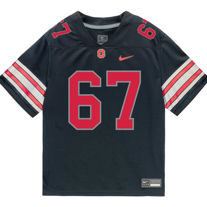 Ohio State Buckeyes Nike #67 Austin Siereveld Student Athlete Black Football Jersey
