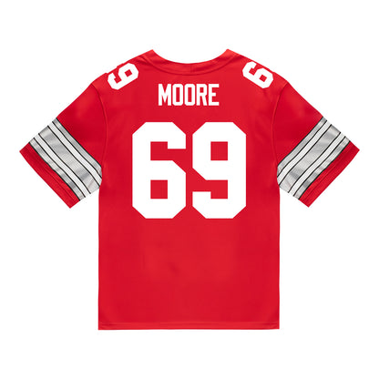 Ohio State Buckeyes Nike #69 Ian Moore Student Athlete Scarlet Football Jersey
