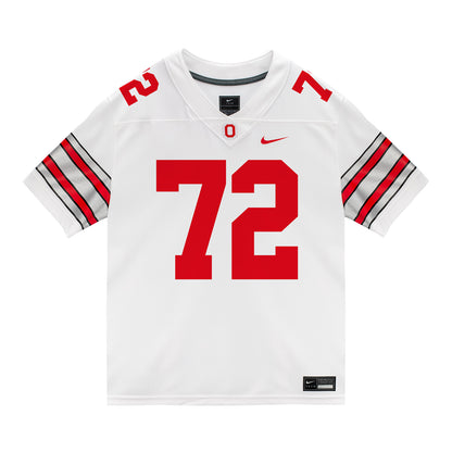 Ohio State Buckeyes Nike #72 Deontae Armstrong Student Athlete White Football Jersey