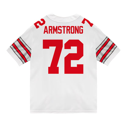 Ohio State Buckeyes Nike #72 Deontae Armstrong Student Athlete White Football Jersey