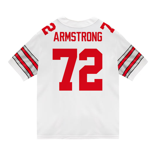 Ohio State Buckeyes Nike #72 Deontae Armstrong Student Athlete White Football Jersey