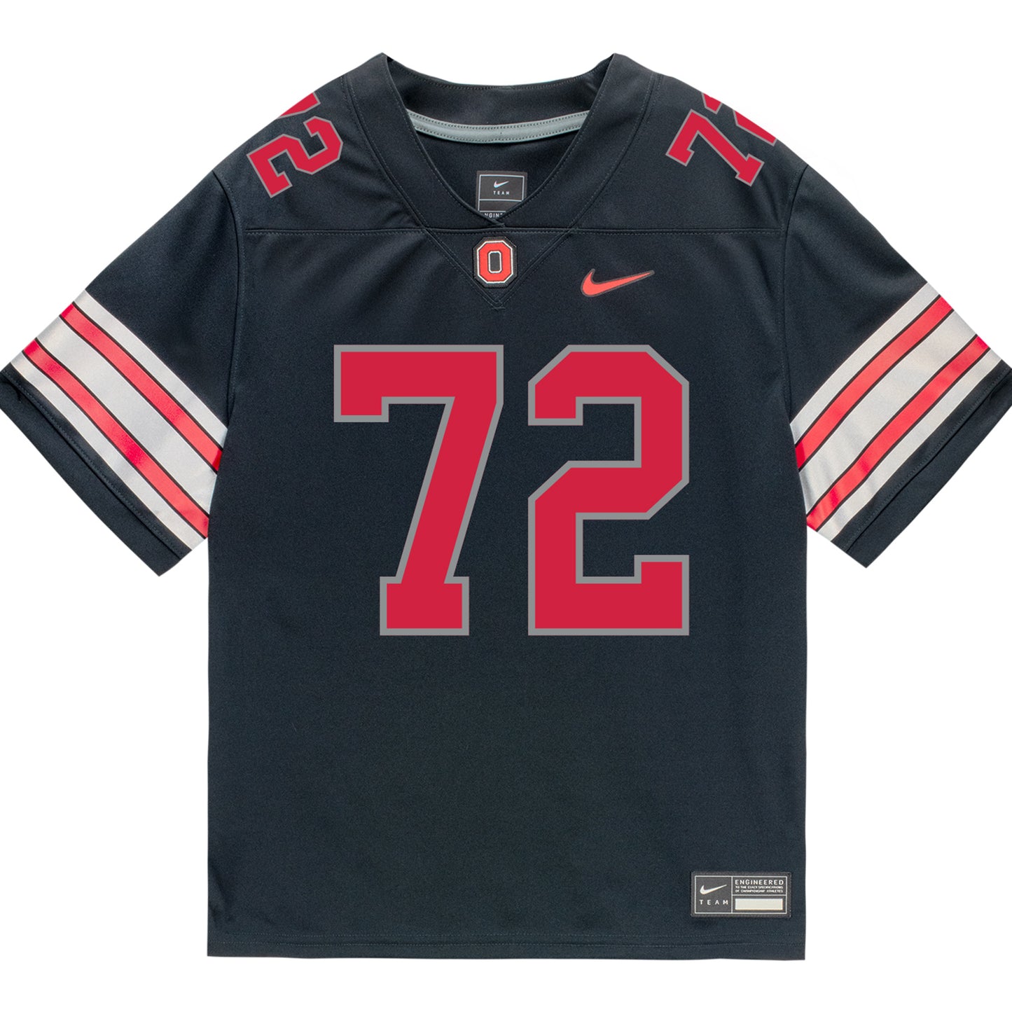 Ohio State Buckeyes Nike #72 Deontae Armstrong Student Athlete Black Football Jersey