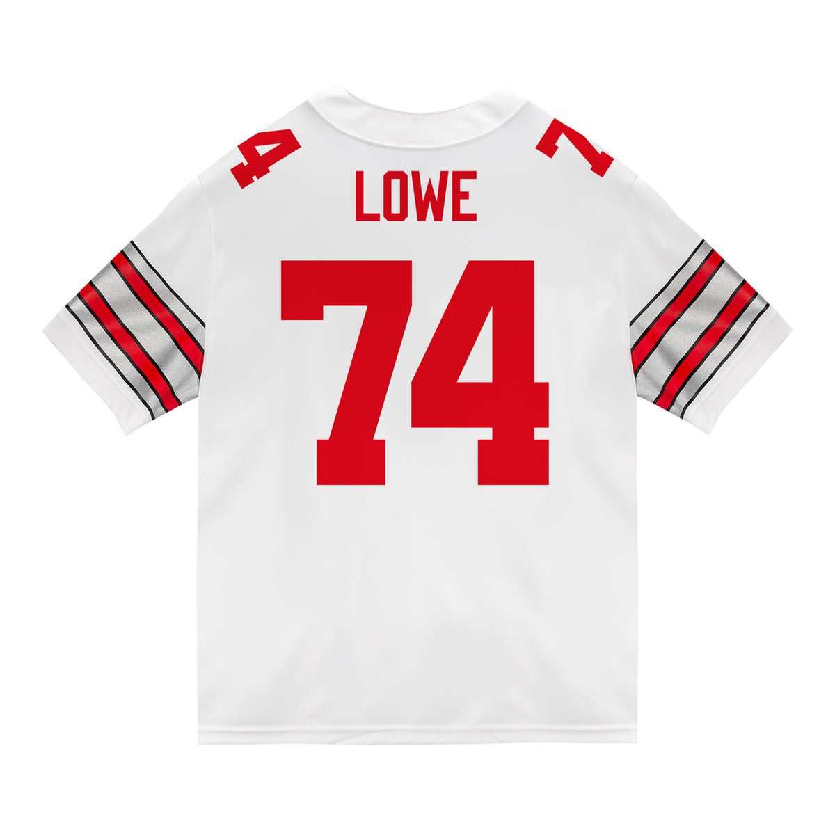 Ohio State Buckeyes Nike #74 Carter Lowe Student Athlete White Football Jersey