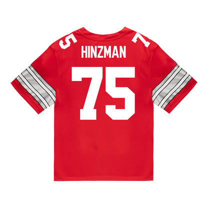 Ohio State Buckeyes Nike #75 Carson Hinzman Student Athlete Scarlet Football Jersey