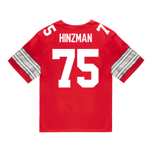 Ohio State Buckeyes Nike #75 Carson Hinzman Student Athlete Scarlet Football Jersey