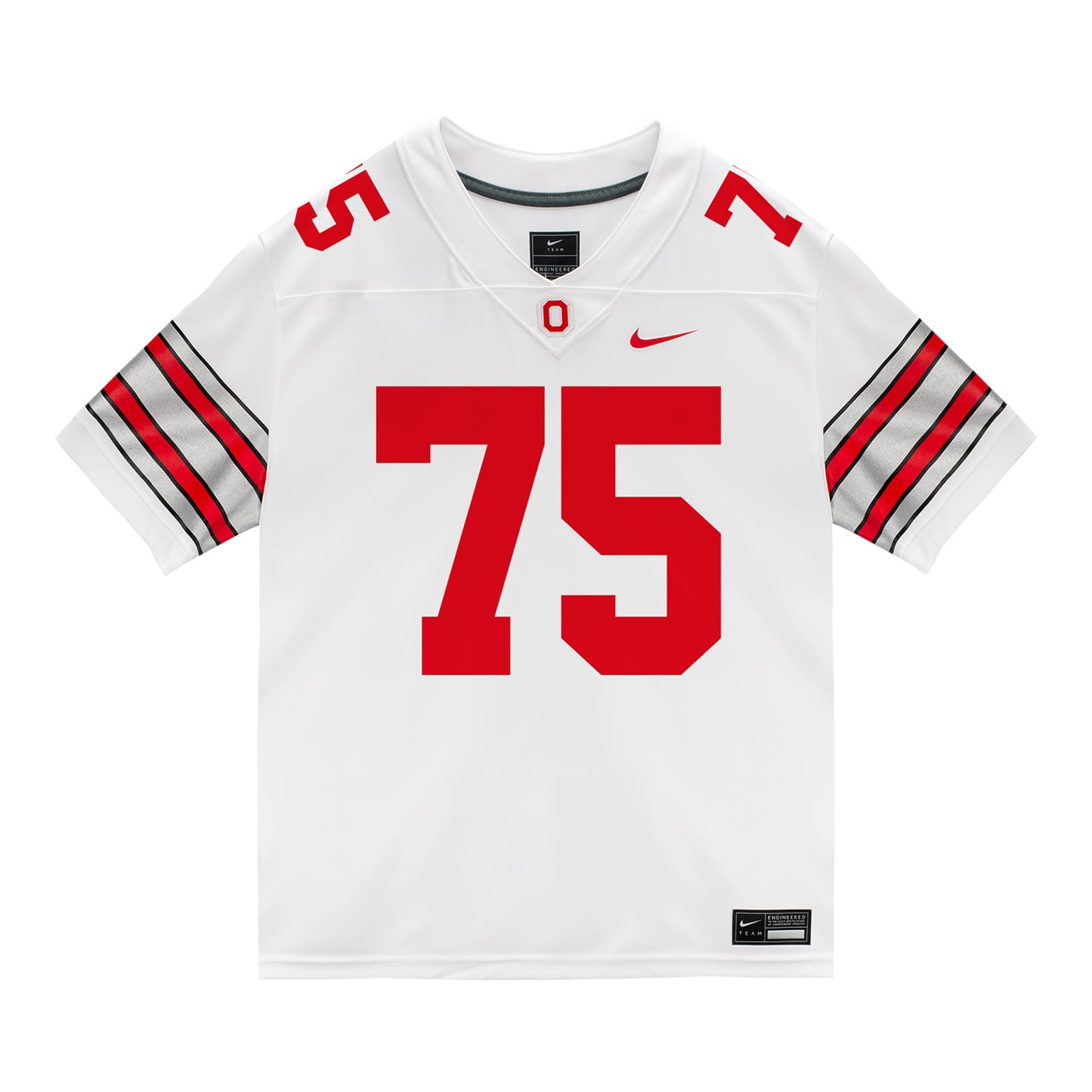Ohio State Buckeyes Nike #75 Carson Hinzman Student Athlete White Football Jersey