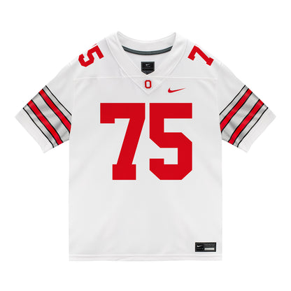 Ohio State Buckeyes Nike #75 Carson Hinzman Student Athlete White Football Jersey