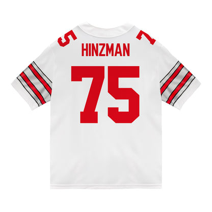 Ohio State Buckeyes Nike #75 Carson Hinzman Student Athlete White Football Jersey
