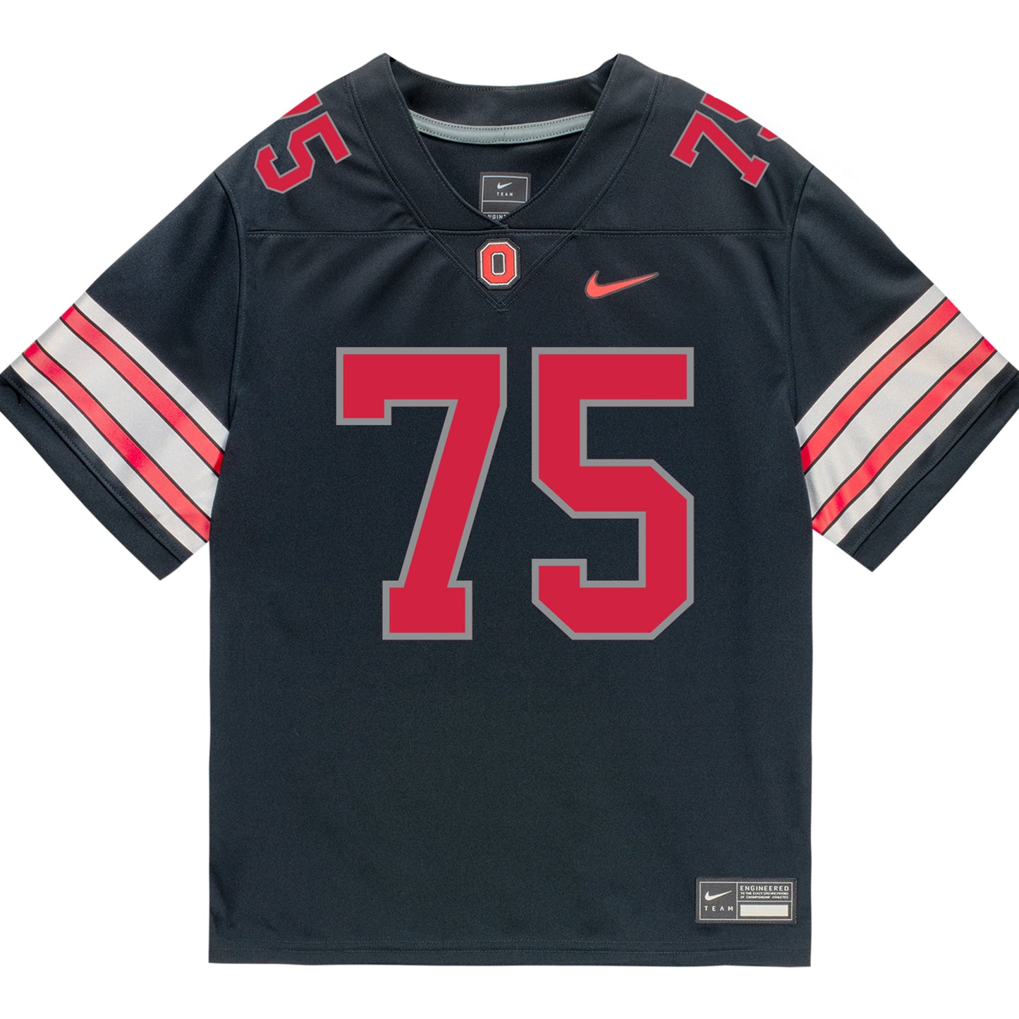 Ohio State Buckeyes Nike #75 Carson Hinzman Student Athlete Black Football Jersey