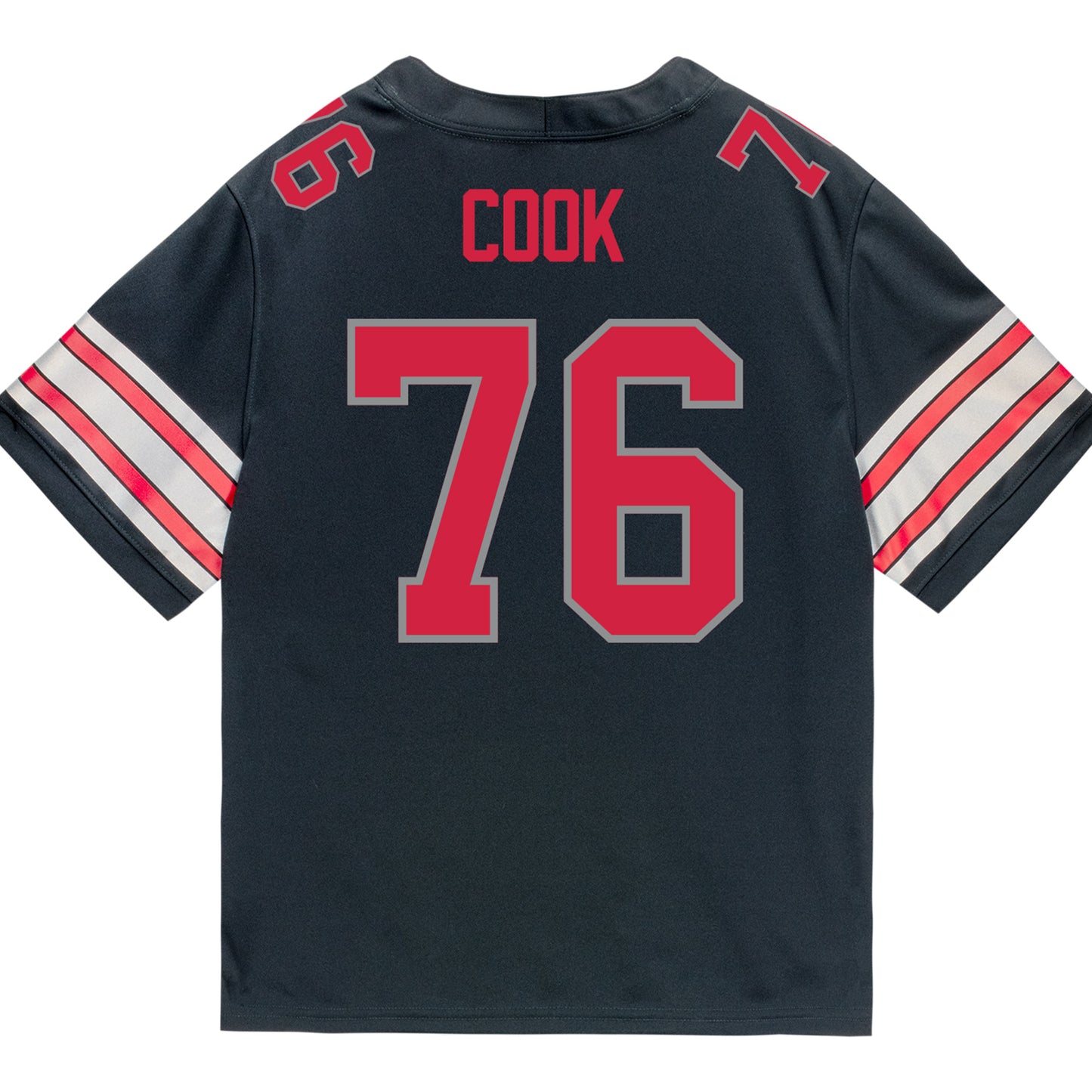 Ohio State Buckeyes Nike #76 Jake Cook Student Athlete Black Football Jersey