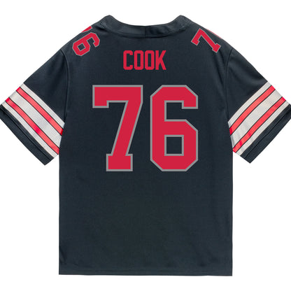 Ohio State Buckeyes Nike #76 Jake Cook Student Athlete Black Football Jersey