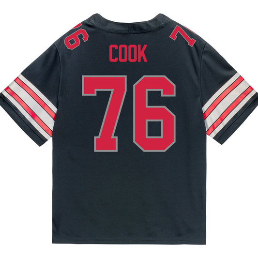 Ohio State Buckeyes Nike #76 Jake Cook Student Athlete Black Football Jersey