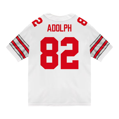 Ohio State Buckeyes Nike #82 David Adolph Student Athlete White Football Jersey
