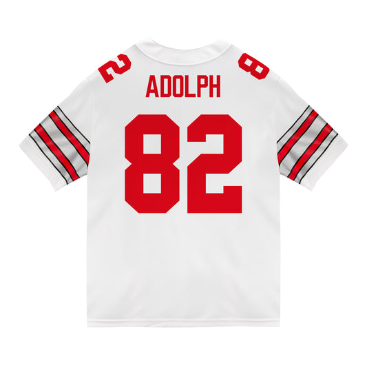 Ohio State Buckeyes Nike #82 David Adolph Student Athlete White Football Jersey