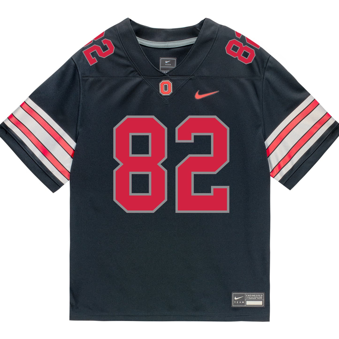 Ohio State Buckeyes Nike #82 David Adolph Student Athlete Black Football Jersey
