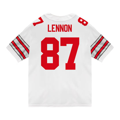 Ohio State Buckeyes Nike #87 Brody Lennon Student Athlete White Football Jersey