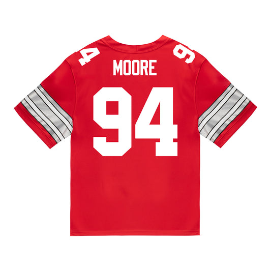 Ohio State Buckeyes Nike #94 Jason Moore Student Athlete Scarlet Football Jersey
