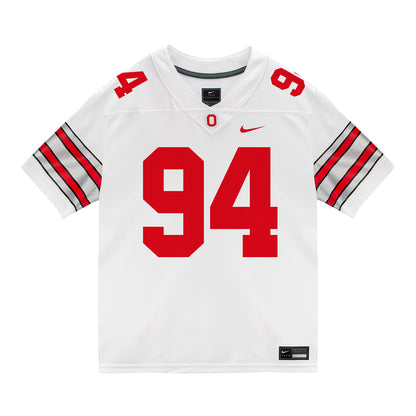 Ohio State Buckeyes Nike #94 Jason Moore Student Athlete White Football Jersey