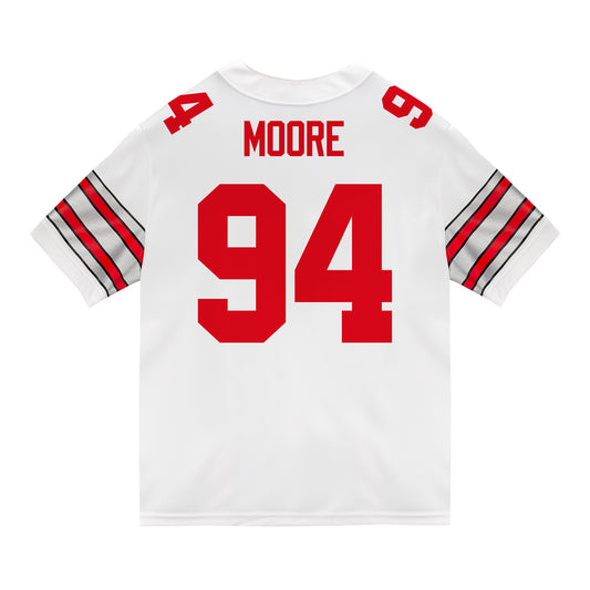 Ohio State Buckeyes Nike #94 Jason Moore Student Athlete White Football Jersey