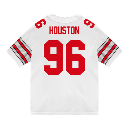 Ohio State Buckeyes Nike #96 Eddrick Houston Student Athlete White Football Jersey