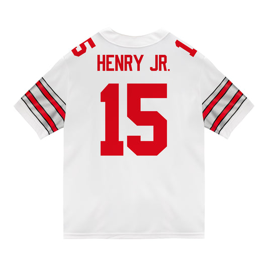 Ohio State Buckeyes Nike #15 Chris Henry Jr. Student Athlete White Football Jersey