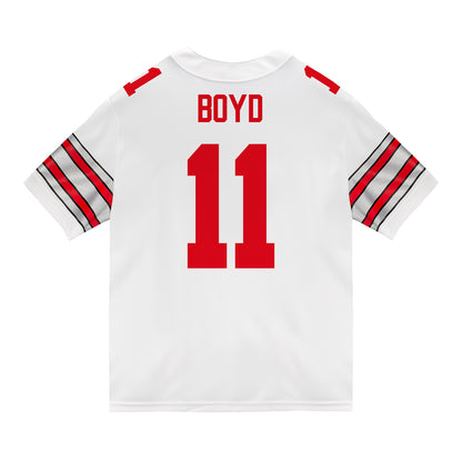 Ohio State Buckeyes Nike #11 Brock Boyd Student Athlete White Football Jersey