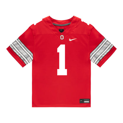 Ohio State Buckeyes Nike #1 Earl Little Jr. Student Athlete Scarlet Football Jersey