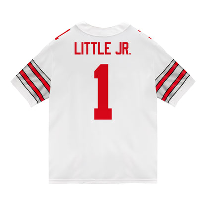 Ohio State Buckeyes Nike #1 Earl Little Jr. Student Athlete White Football Jersey