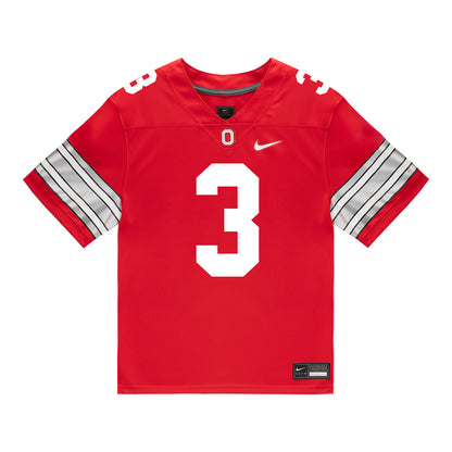 Ohio State Buckeyes Nike #3 Devin McCuin Student Athlete Scarlet Football Jersey