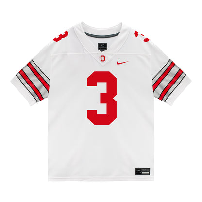 Ohio State Buckeyes Nike #3 James Smith Student Athlete White Football Jersey