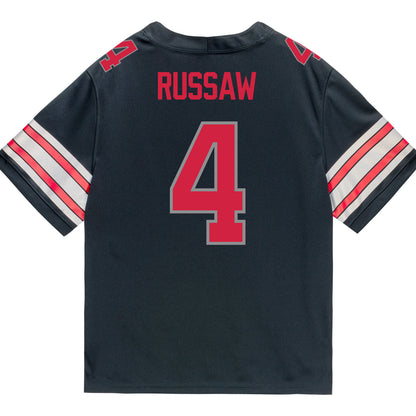 Ohio State Buckeyes Nike #4 Qua Russaw Student Athlete Black Football Jersey