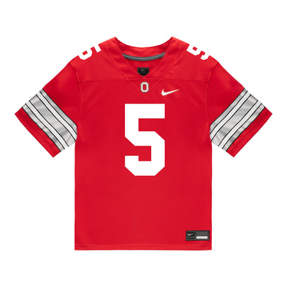 Ohio State Buckeyes Nike #5 Kyle Parker Student Athlete Scarlet Football Jersey