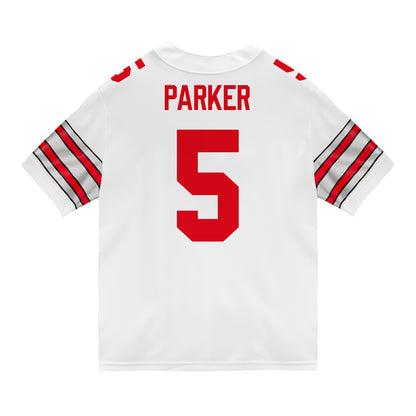 Ohio State Buckeyes Nike #5 Kyle Parker Student Athlete White Football Jersey