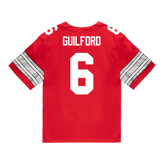 Ohio State Buckeyes Nike #6 Jerquaden Guilford Student Athlete Scarlet Football Jersey