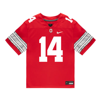 Ohio State Buckeyes Nike #14 Christian Alliegro Student Athlete Scarlet Football Jersey
