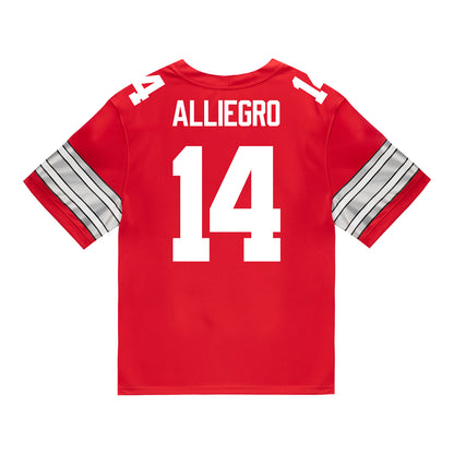 Ohio State Buckeyes Nike #14 Christian Alliegro Student Athlete Scarlet Football Jersey