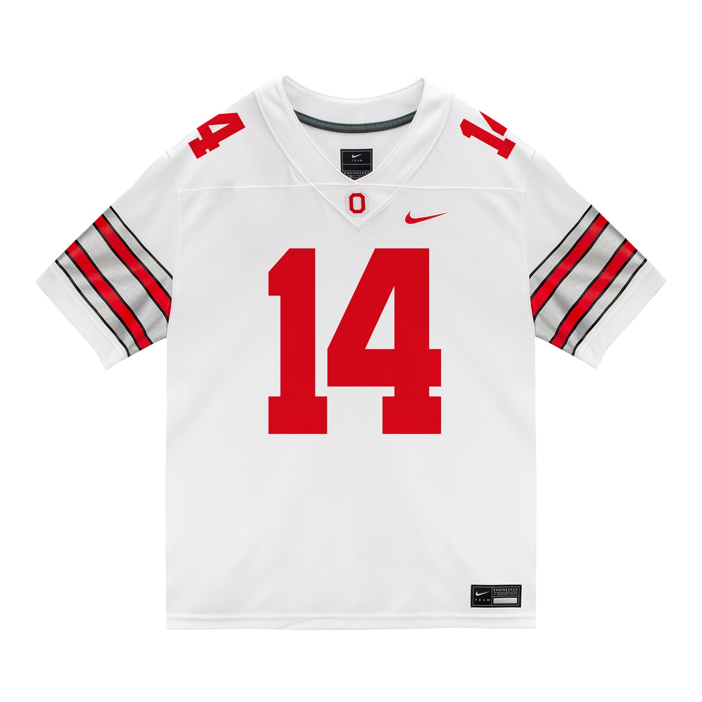 Ohio State Buckeyes Nike #14 Christian Alliegro Student Athlete White Football Jersey