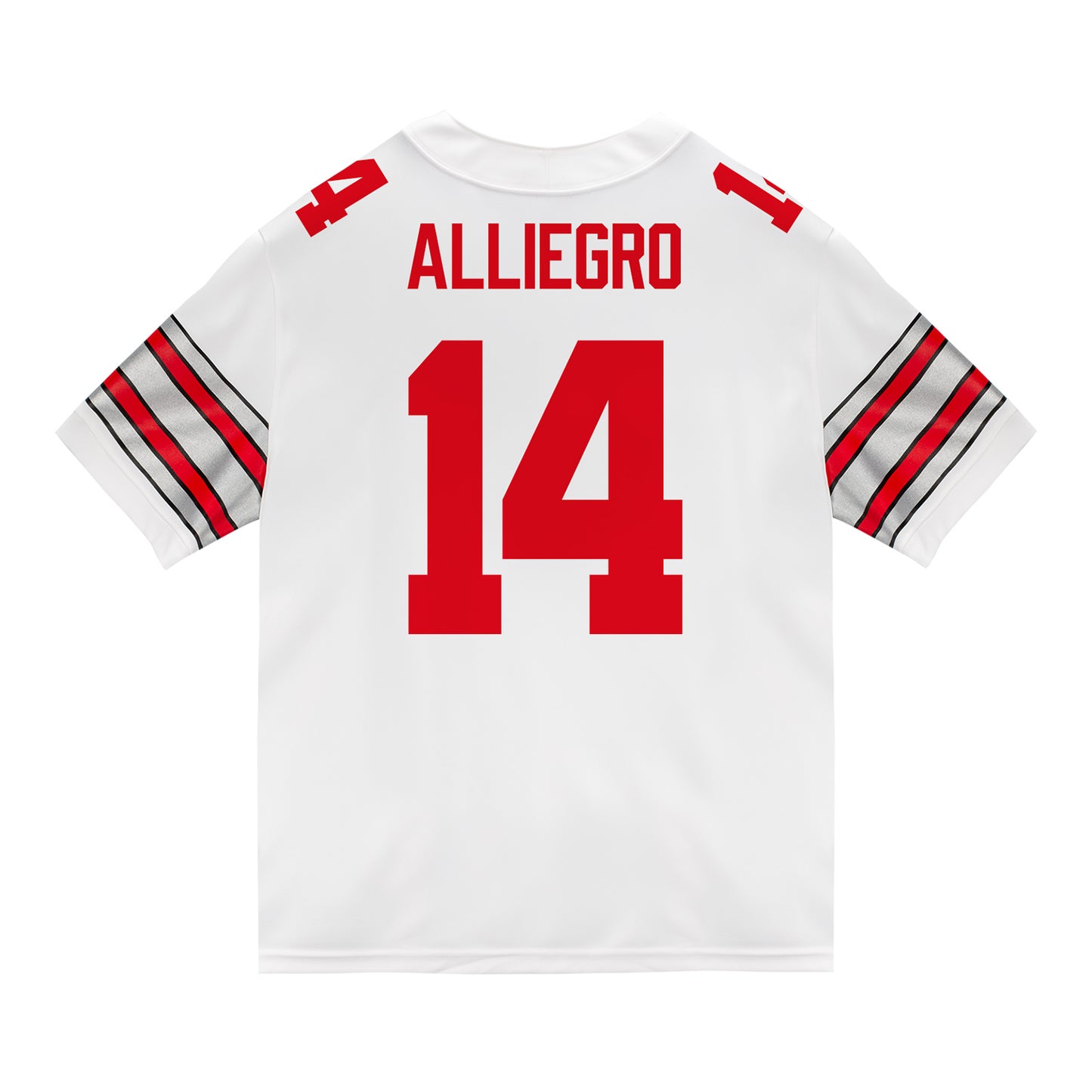 Ohio State Buckeyes Nike #14 Christian Alliegro Student Athlete White Football Jersey