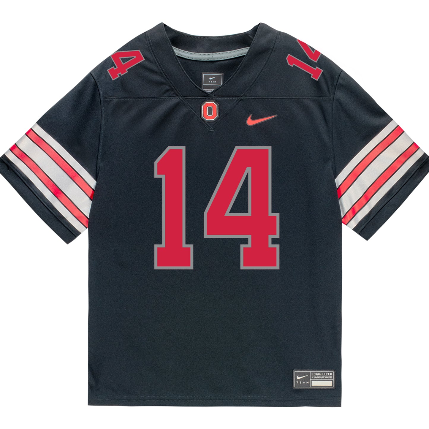 Ohio State Buckeyes Nike #14 Christian Alliegro Student Athlete Black Football Jersey