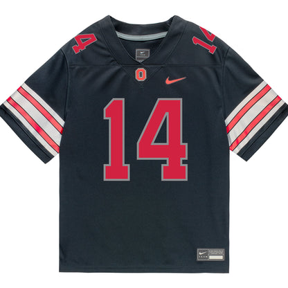 Ohio State Buckeyes Nike #14 Christian Alliegro Student Athlete Black Football Jersey